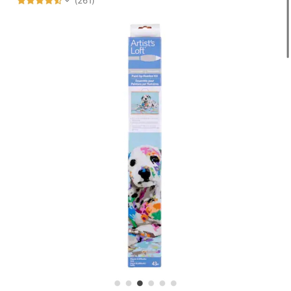 Unopened dog paint by number